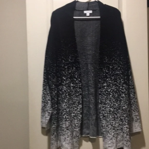 NWT Charter Club size 3X women’s Black White Ombre Cardigan sweater long sleeves - Picture 8 of 9